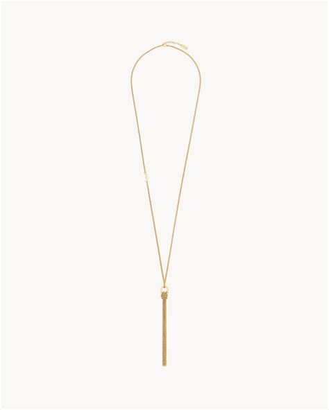 ysl cassandre tassel large|CASSANDRE tassel necklace in metal .